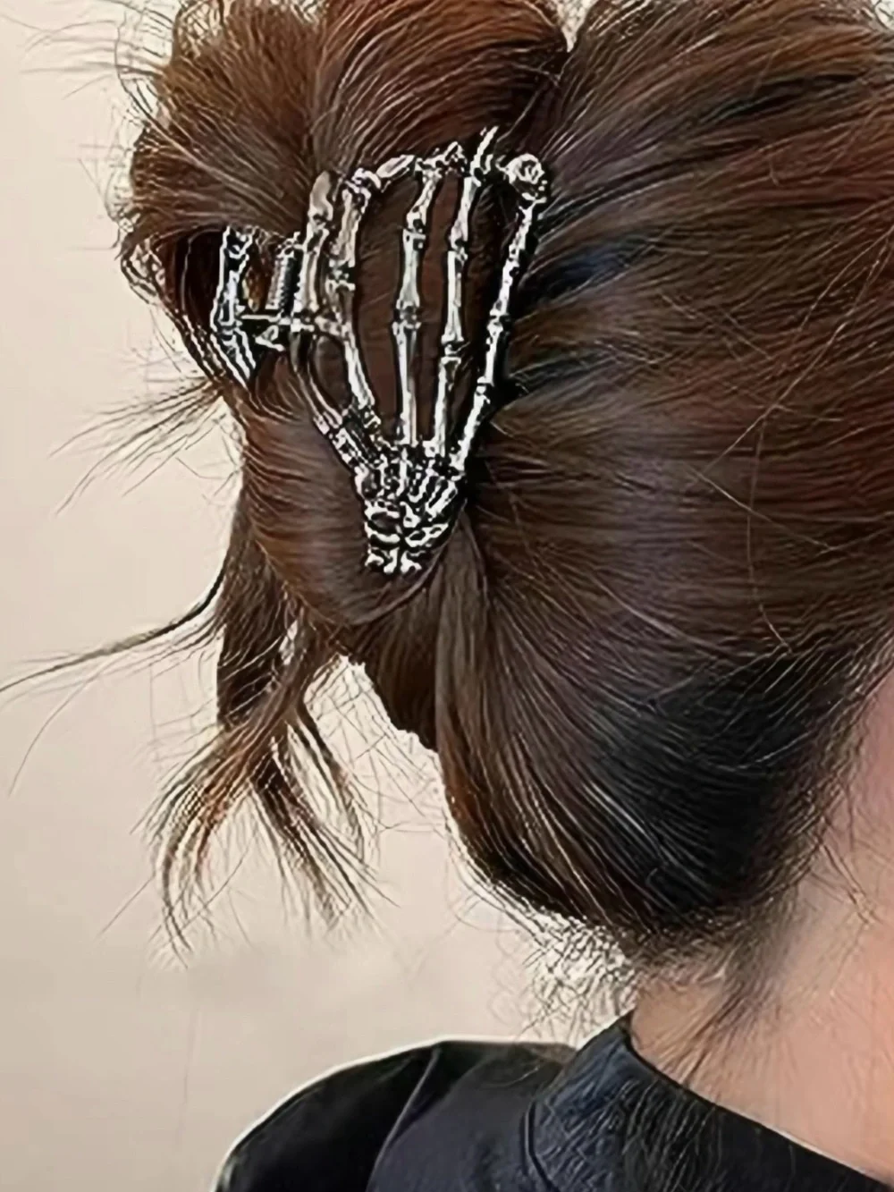 Skeleton Hand Hair Clips - Metallic Silver Women’s Accessory You Choose Color